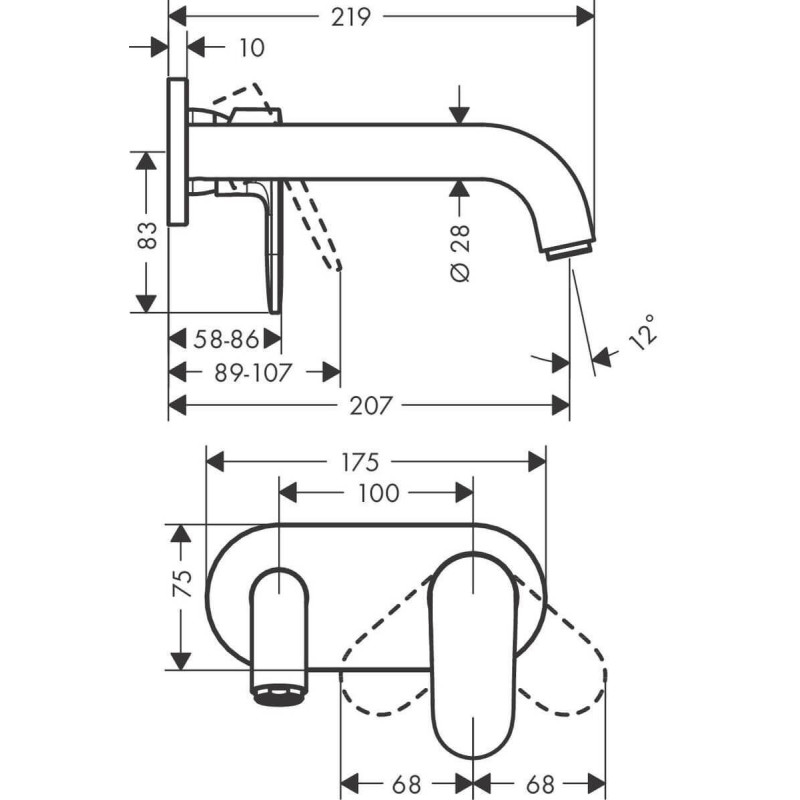 Bateria Umywalkowa Podtynkowa Vernis Shape 71578670 Hansgrohe Bateria Umywalkowa Podtynkowa Vernis Shape 71578670 Hansgrohe