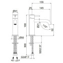 Bateria Umywalkowa Maira Czarna V27011 Vema Bateria Umywalkowa Maira Czarna V27011 Vema