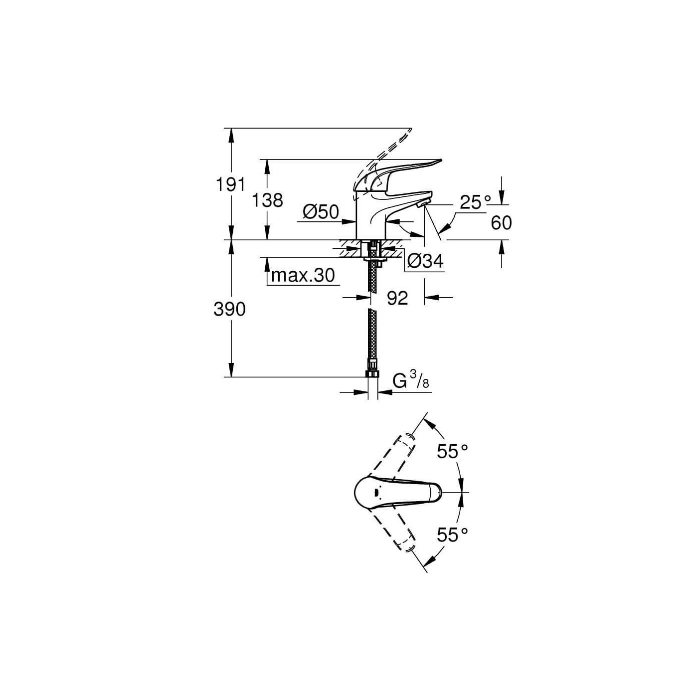 Bateria Umywalkowa Euroeco Special 32762000 Grohe Bateria Umywalkowa Euroeco Special 32762000 Grohe