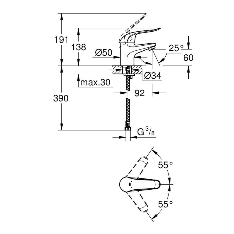 Bateria Umywalkowa Euroeco Special 32762000 Grohe Bateria Umywalkowa Euroeco Special 32762000 Grohe