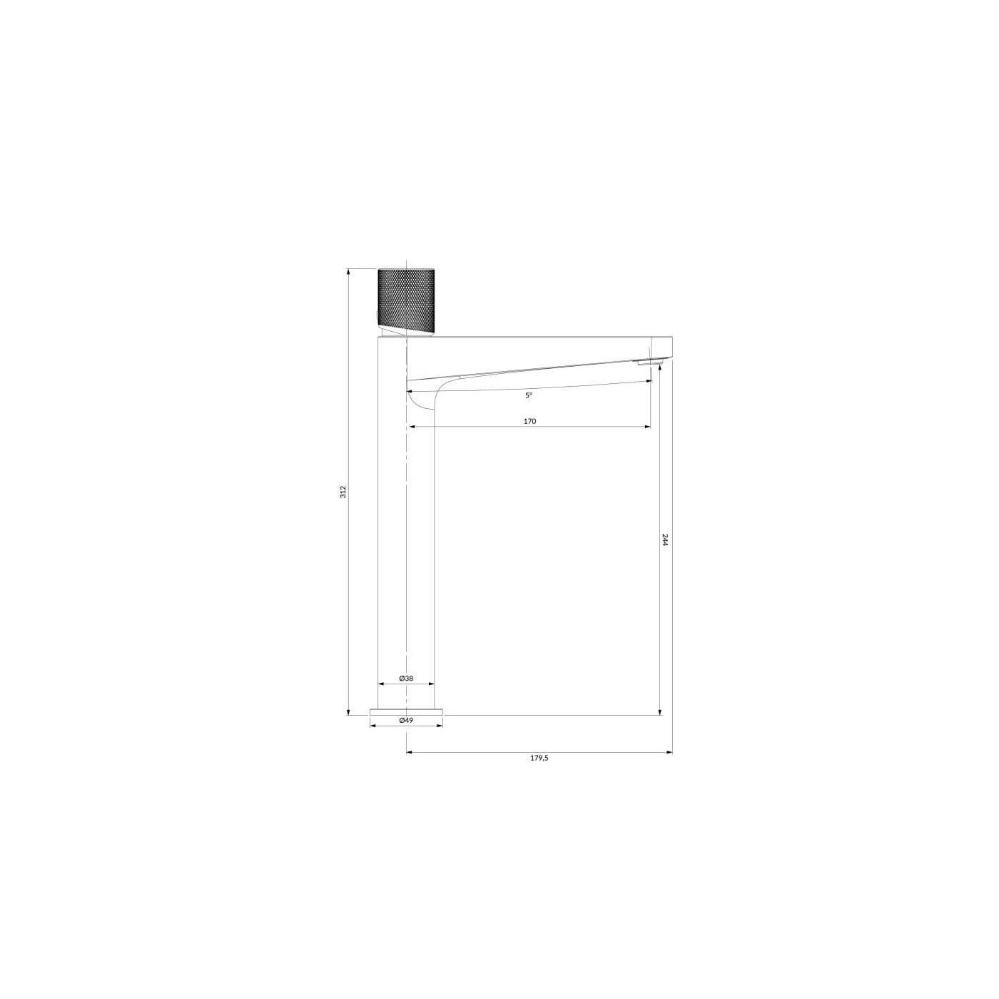 Bateria Umywalkowa Stojąca Contour Chrom CT8012CR Omnires Bateria Umywalkowa Stojąca Contour Chrom CT8012CR Omnires