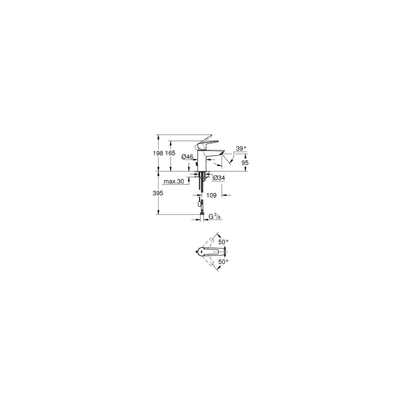 Bateria Umywalkowa Rozmiar S Start FastFixation 32277002 Grohe Bateria Umywalkowa Rozmiar S Start FastFixation 32277002 Grohe