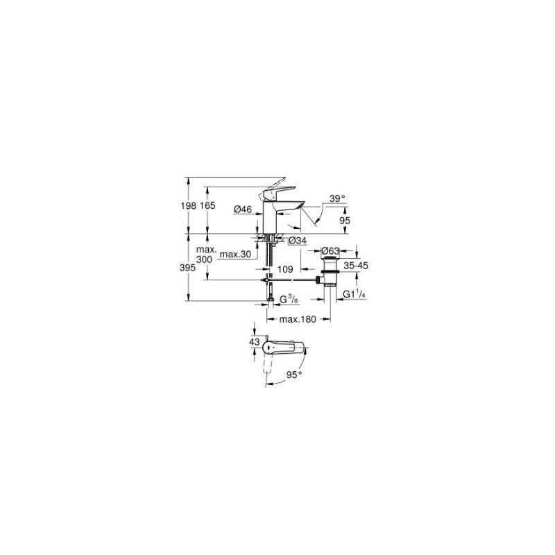 Bateria Umywalkowa Rozmiar S Start FastFixation 31137002 Grohe Bateria Umywalkowa Rozmiar S Start FastFixation 31137002 Grohe