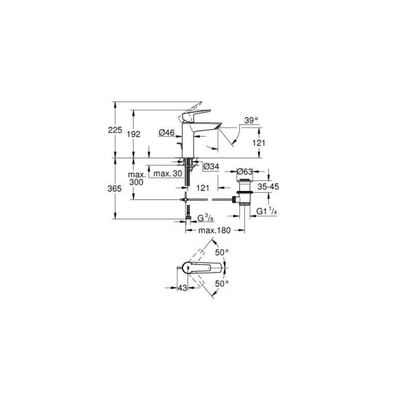 Bateria Umywalkowa Rozmiar M Start FastFixation 23455002 Grohe Bateria Umywalkowa Rozmiar M Start FastFixation 23455002 Grohe