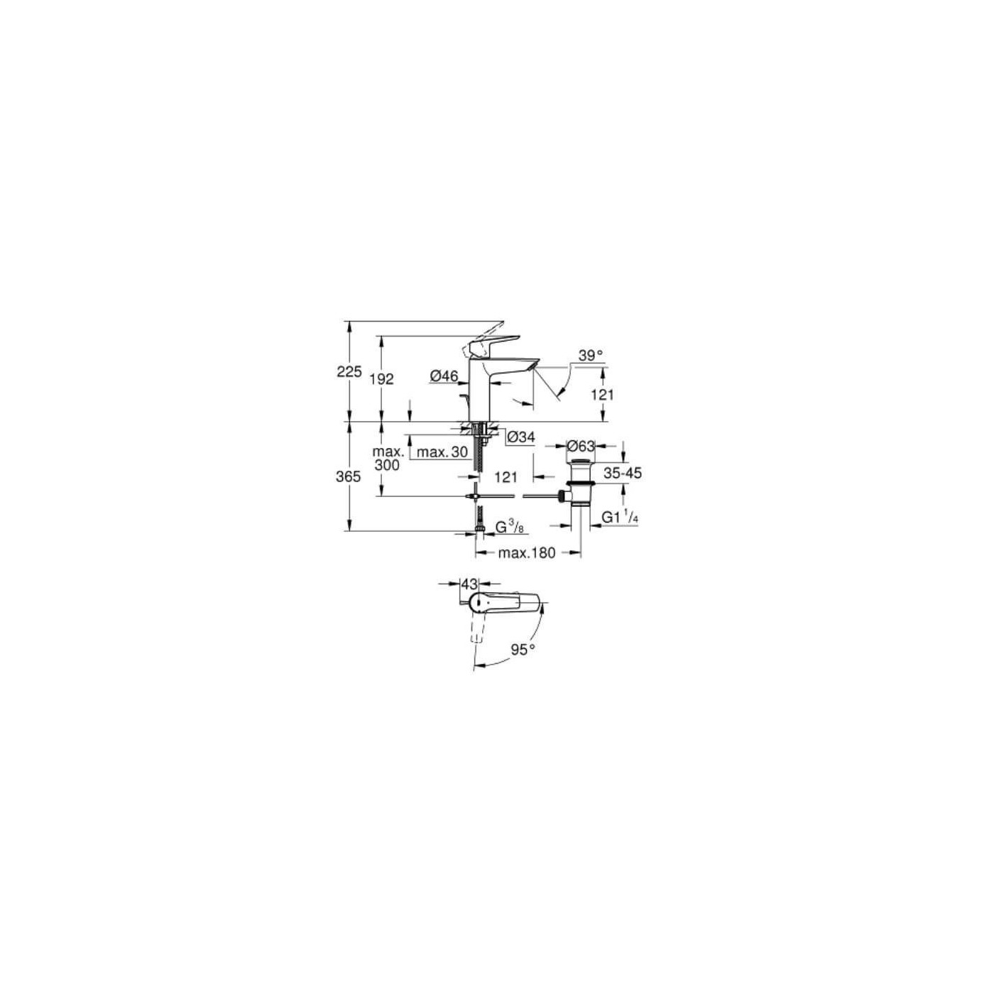 Bateria Umywalkowa Rozmiar M Start FastFixation 23552002 Grohe Bateria Umywalkowa Rozmiar M Start FastFixation 23552002 Grohe