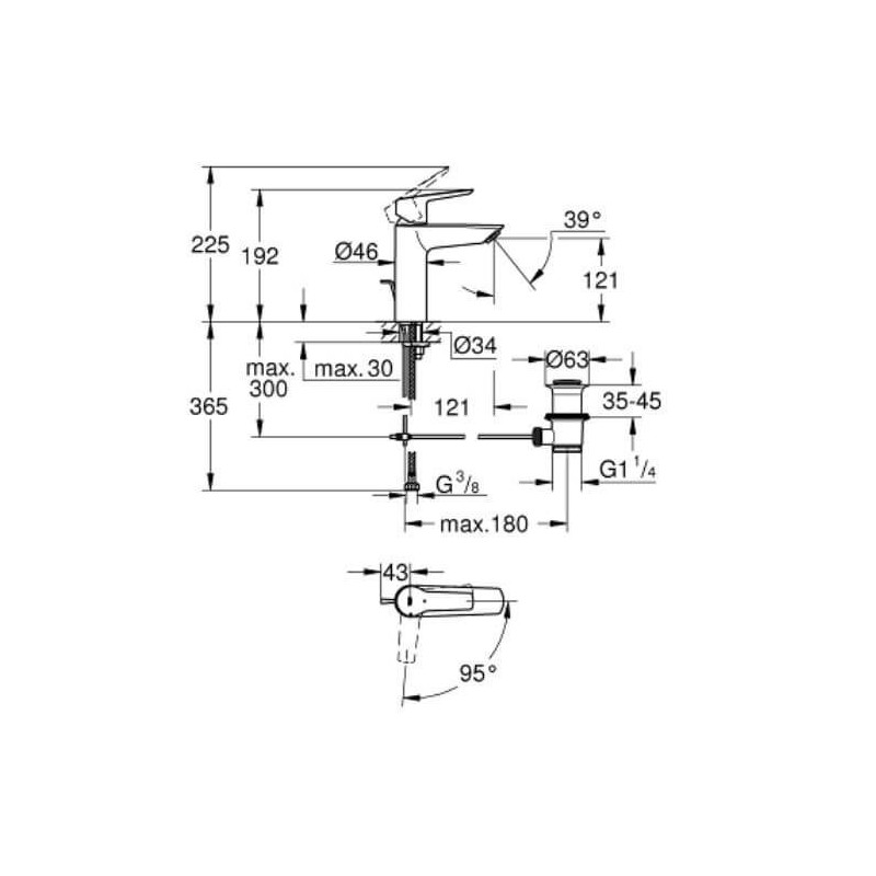 Bateria Umywalkowa Rozmiar M Start FastFixation 23552002 Grohe Bateria Umywalkowa Rozmiar M Start FastFixation 23552002 Grohe