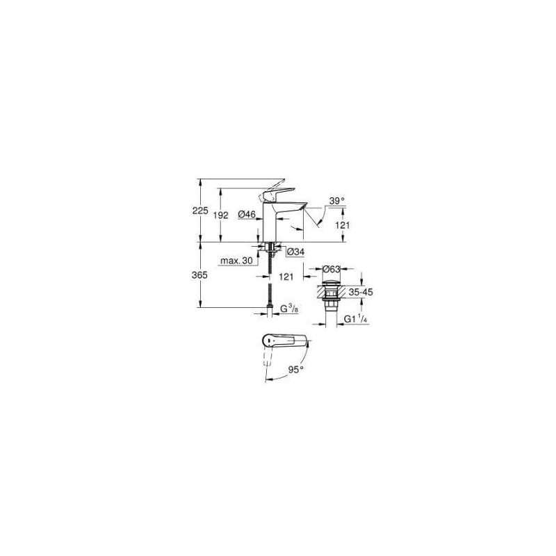Bateria Umywalkowa Rozmiar M Start FastFixation 23746002 Grohe Bateria Umywalkowa Rozmiar M Start FastFixation 23746002 Grohe