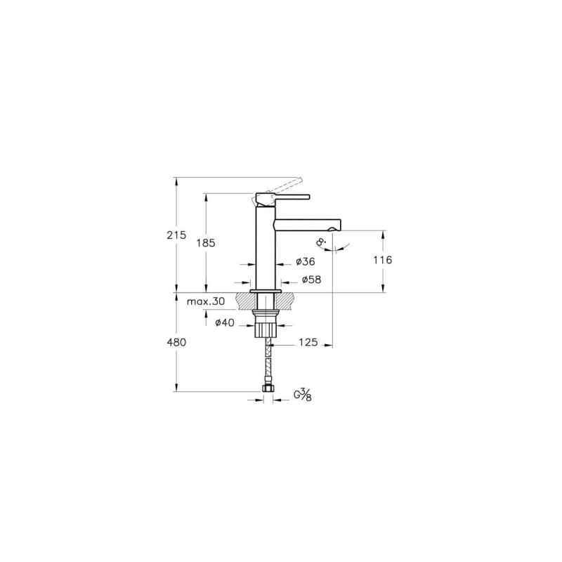 Bateria Umywalkowa Origin A42556 Vitra Bateria Umywalkowa Origin A42556 Vitra