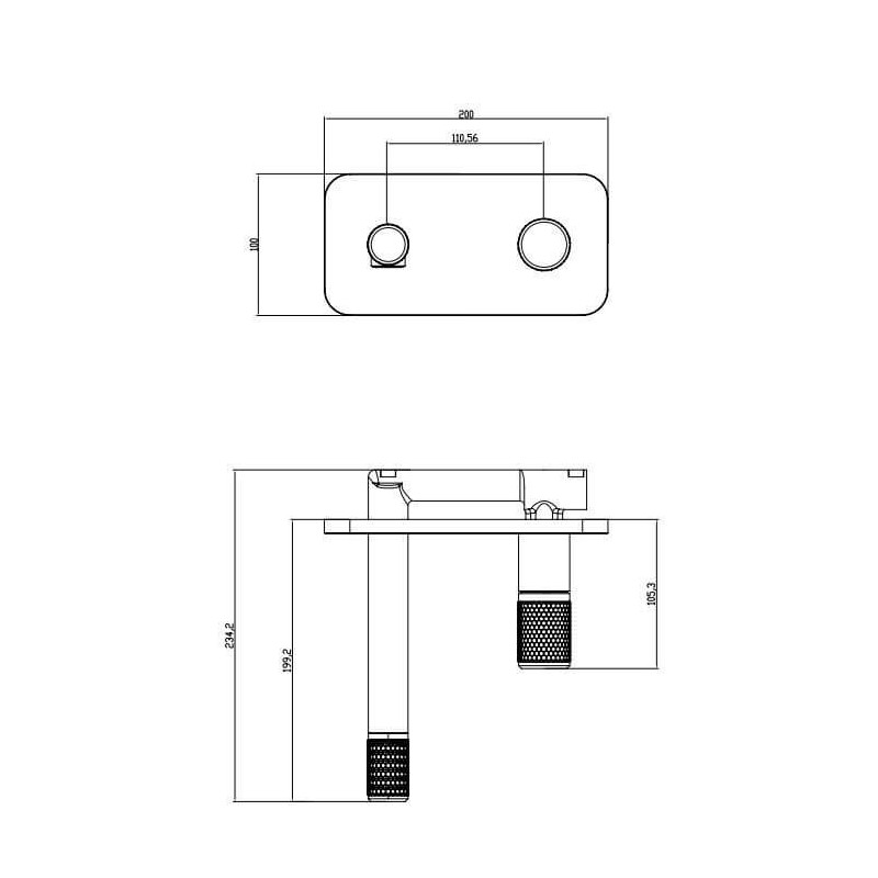 Bateria Umywalkowa Podtynkowa Ardesia 10x20 F-design Bateria Umywalkowa Podtynkowa Ardesia 10x20 F-design