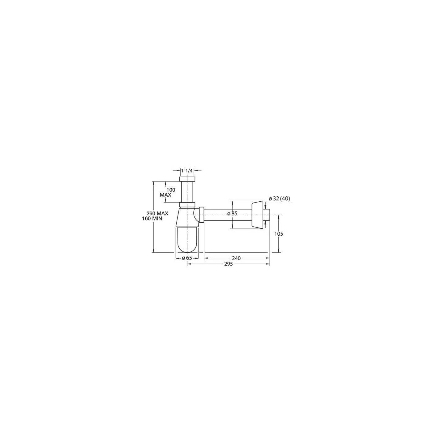 Syfon Umywalkowy Chrom Abs 0570EC25K7 Trend Syfon Umywalkowy Chrom Abs 0570EC25K7 Trend