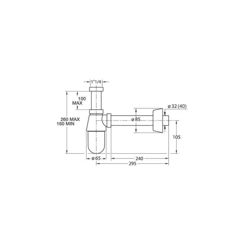 Syfon Umywalkowy Chrom Abs 0570EC25K7 Trend Syfon Umywalkowy Chrom Abs 0570EC25K7 Trend