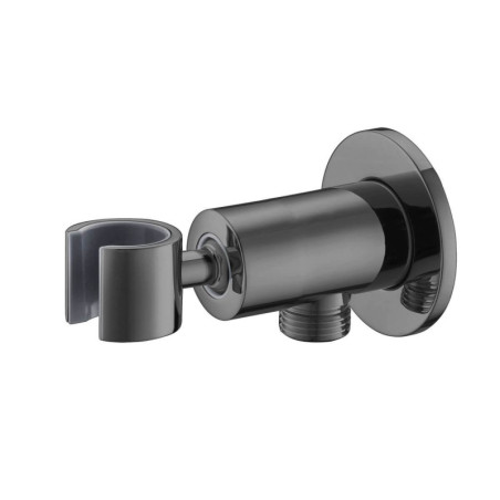 Przyłącze Kątowe Z Uchwytem Na Słuchawkę Rio Gun Metal 04080BN Emporia