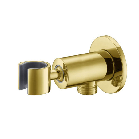 Przyłącze Kątowe Z Uchwytem Na Słuchawkę Rio Złoty Szczotkowany 04080GN Emporia