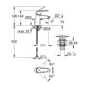 Bateria Umywalkowa Eurosmart Rozmiar S 23968003 Grohe Bateria Umywalkowa Eurosmart Rozmiar S 23968003 Grohe