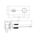 Bateria Umywalkowa Podtynkowa Contour Antracyt CT8015AT Omnires Bateria Umywalkowa Podtynkowa Contour Antracyt CT8015AT Omnires