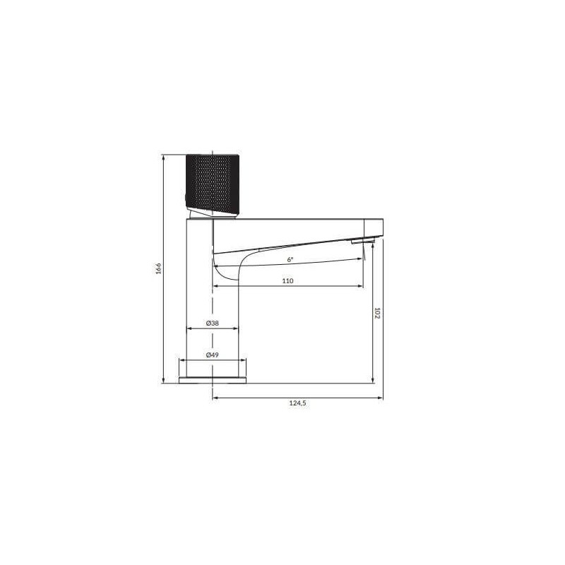 Bateria Umywalkowa Stojąca Contour Antracyt CT8010AT Omnires Bateria Umywalkowa Stojąca Contour Antracyt CT8010AT Omnires