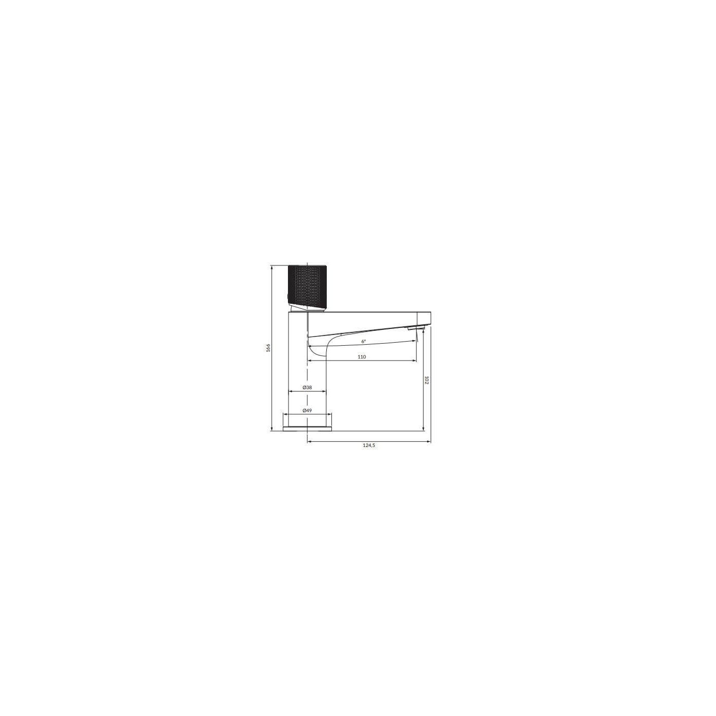 Bateria Umywalkowa Stojąca Contour Złoty Szczotkowany CT8010GLB Omnires Bateria Umywalkowa Stojąca Contour Złoty Szczotkowany CT8010GLB Omnires