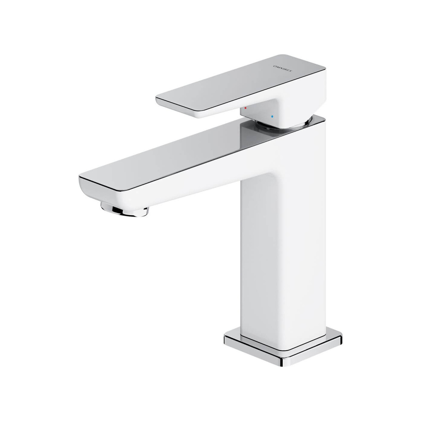 Bateria Umywalkowa Stojąca Parma Chrom/Biały PM7410CRB Omnires Bateria Umywalkowa Stojąca Parma Chrom/Biały PM7410CRB Omnires