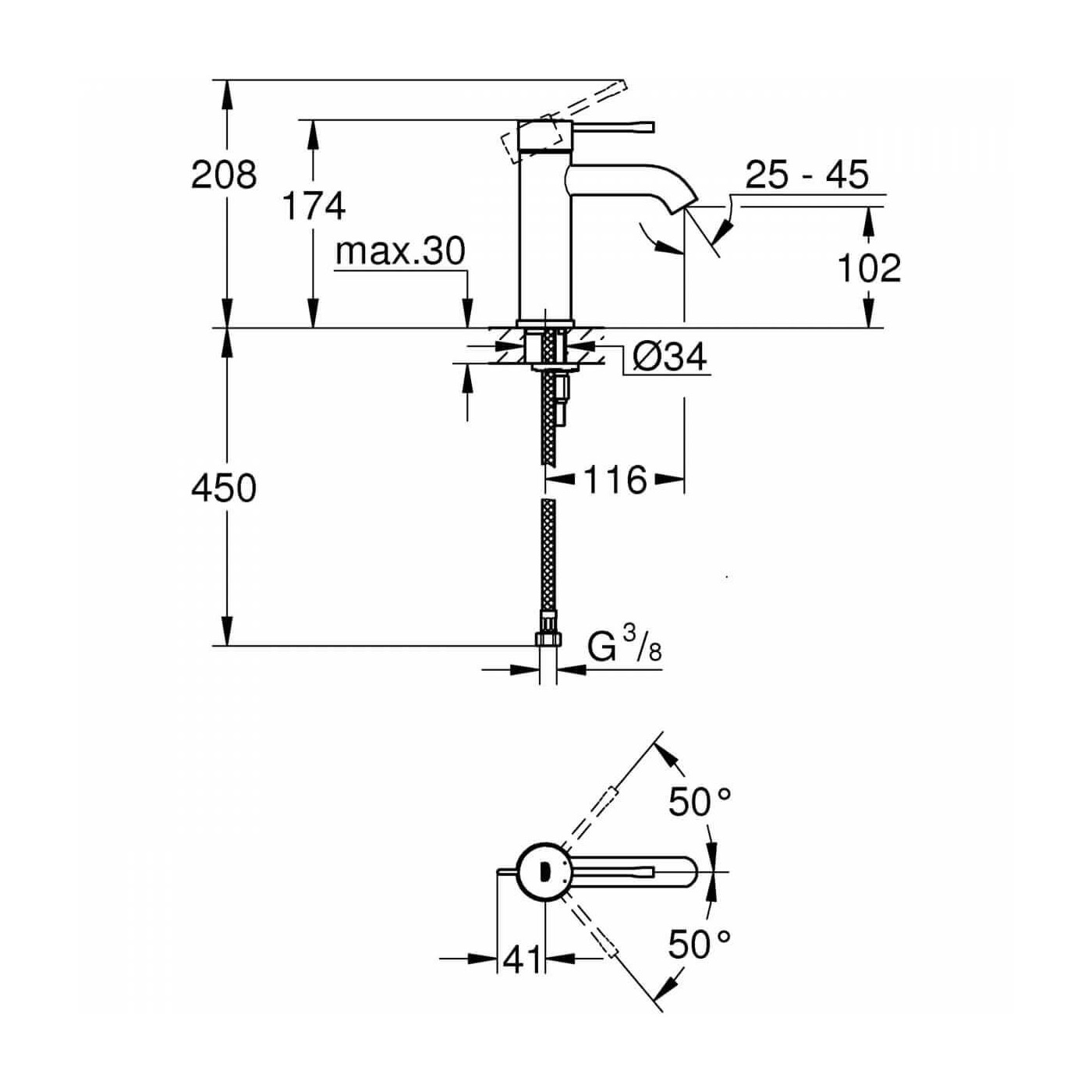 Bateria Umywalkowa Essence S 24172001 Grohe Bateria Umywalkowa Essence S 24172001 Grohe