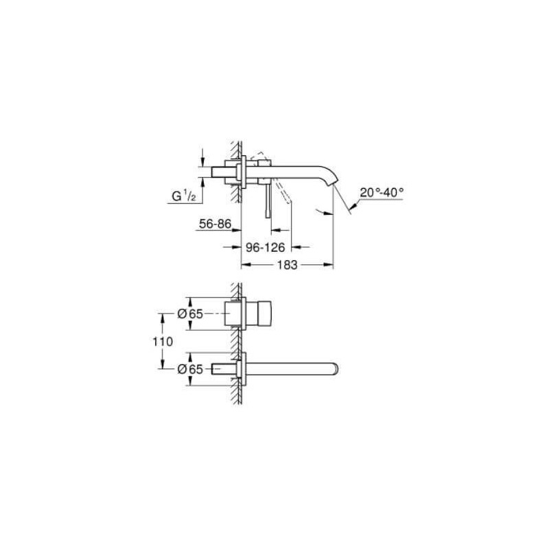Bateria Umywalkowa Essence Hard Graphite 29192A01 Grohe Bateria Umywalkowa Essence Hard Graphite 29192A01 Grohe