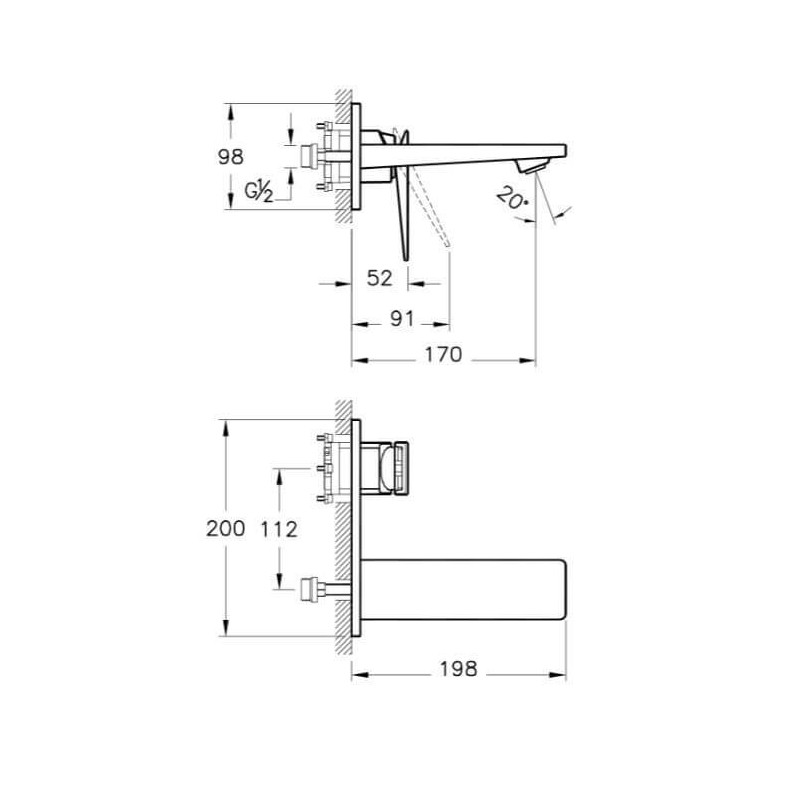 Bateria Umywalkowa Podtynkowa Brava Chrom A42394EXP Vitra Bateria Umywalkowa Podtynkowa Brava Chrom A42394EXP Vitra