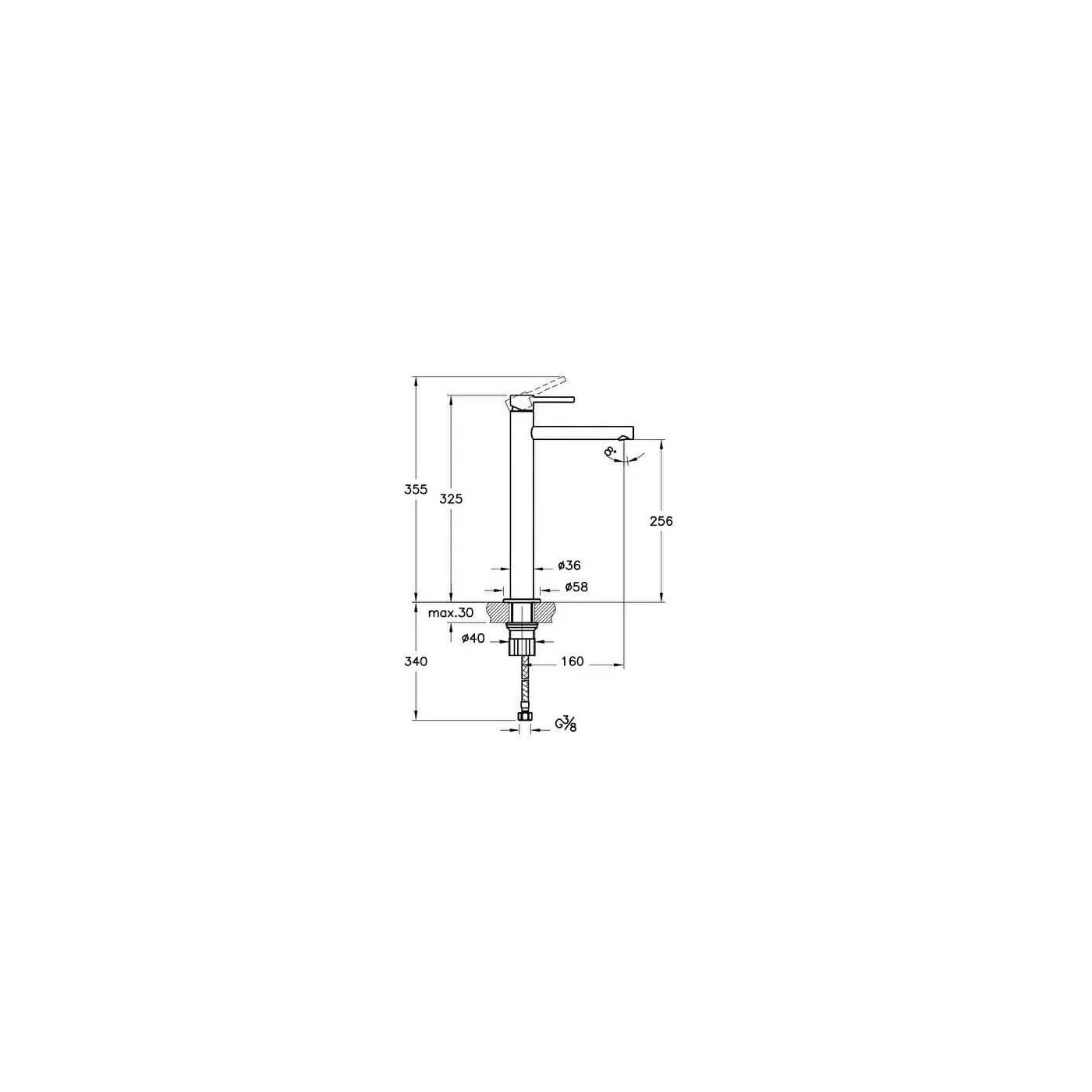 Jednouchwytowa Bateria Umywalkowa Origin Chrom A42558 Vitra Jednouchwytowa Bateria Umywalkowa Origin Chrom A42558 Vitra