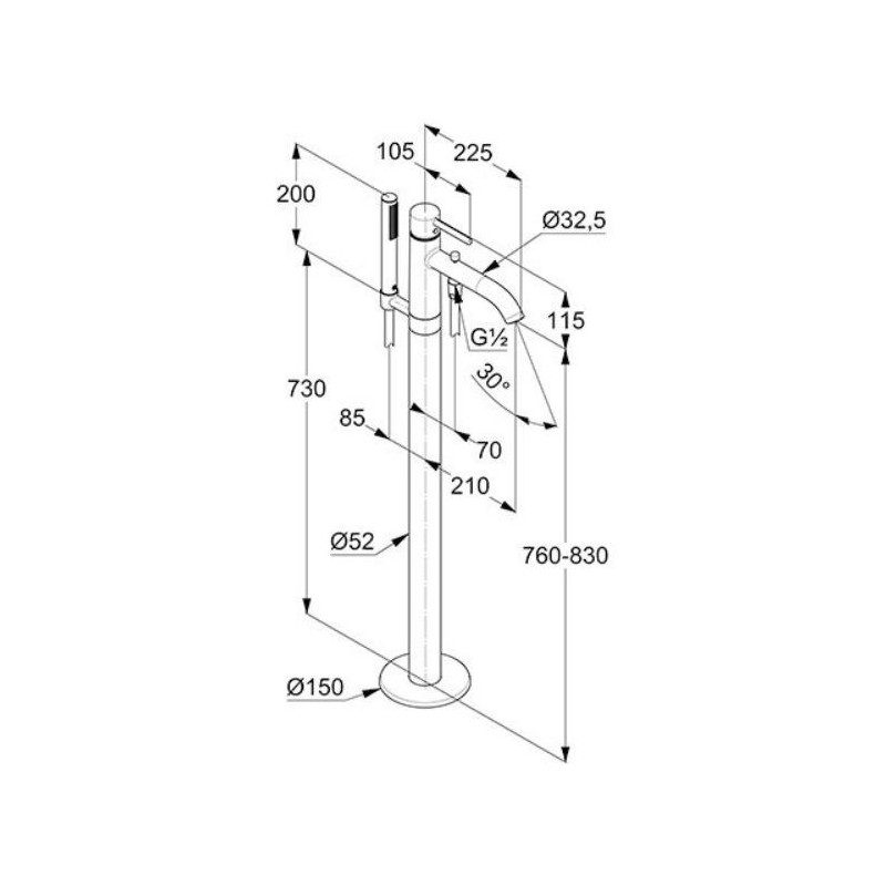 Bateria Wannowa Wolnostojąca Bozz Czarny Mat 385903976 Kludi Bateria Wannowa Wolnostojąca Bozz Czarny Mat 385903976 Kludi