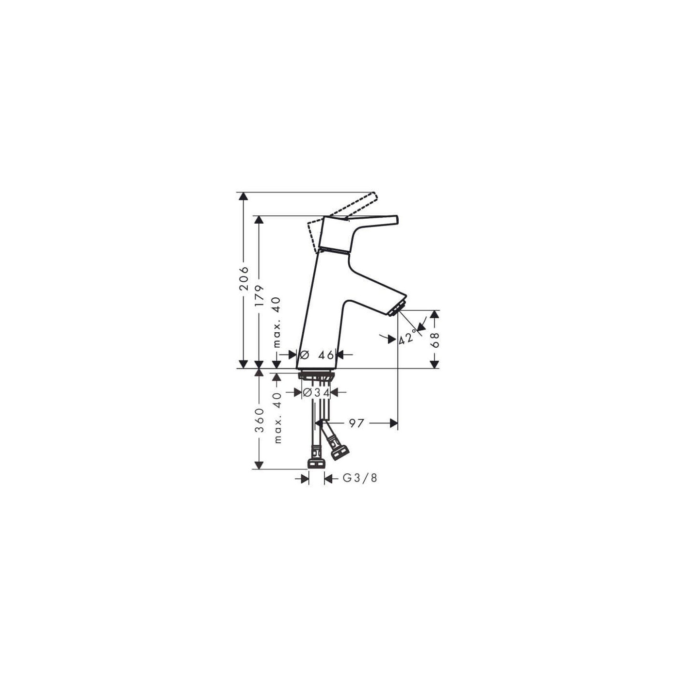 Bateria Umywalkowa Talis 72012000 Hansgrohe Bateria Umywalkowa Talis 72012000 Hansgrohe
