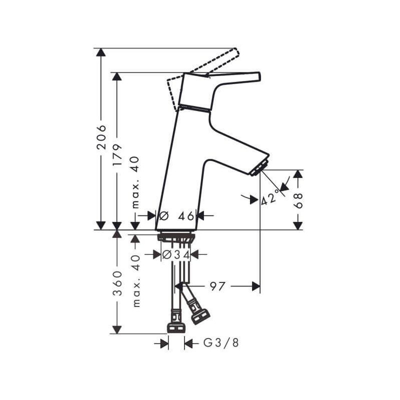 Bateria Umywalkowa Talis 72012000 Hansgrohe Bateria Umywalkowa Talis 72012000 Hansgrohe
