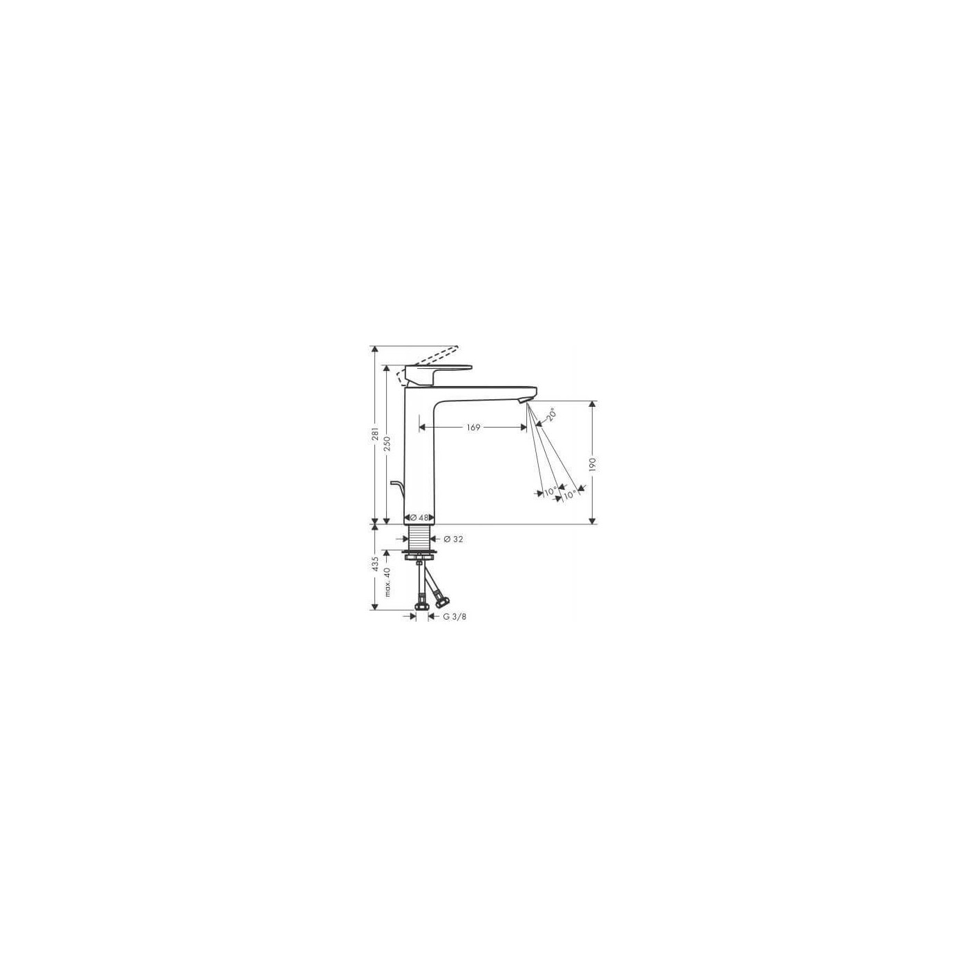 Bateria Umywalkowa Vernis Blend Czarny 71552670 Hansgrohe Bateria Umywalkowa Vernis Blend Czarny 71552670 Hansgrohe