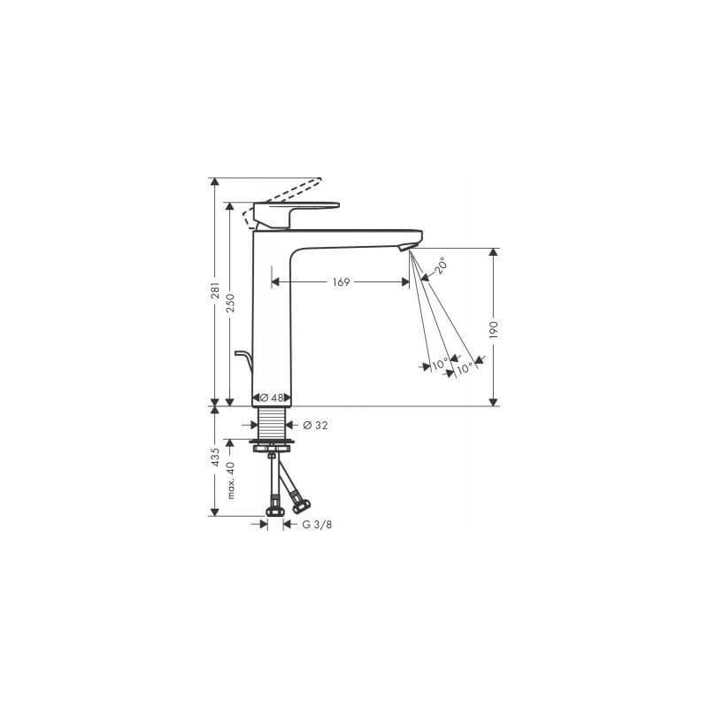 Bateria Umywalkowa Vernis Blend Czarny 71552670 Hansgrohe Bateria Umywalkowa Vernis Blend Czarny 71552670 Hansgrohe