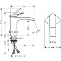 Bateria Umywalkowa Vivenis 75022000 Hansgrohe Bateria Umywalkowa Vivenis 75022000 Hansgrohe