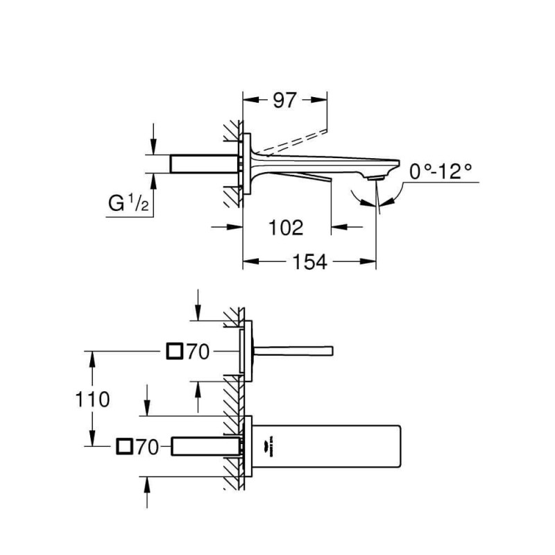 Bateria Umywalkowa Allure S Brushed Cool Sunrise 19309GN2 Grohe Bateria Umywalkowa Allure S Brushed Cool Sunrise 19309GN2 Grohe