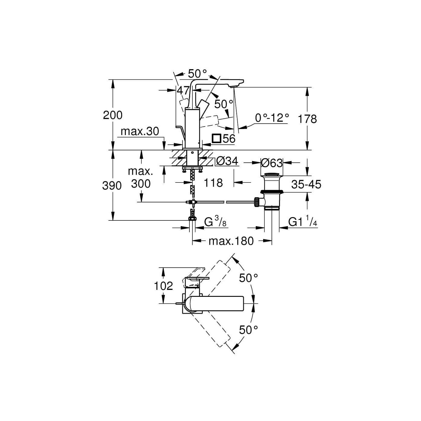 Bateria Umywalkowa Allure M Hard Graphite 32757A01 Grohe Bateria Umywalkowa Allure M Hard Graphite 32757A01 Grohe