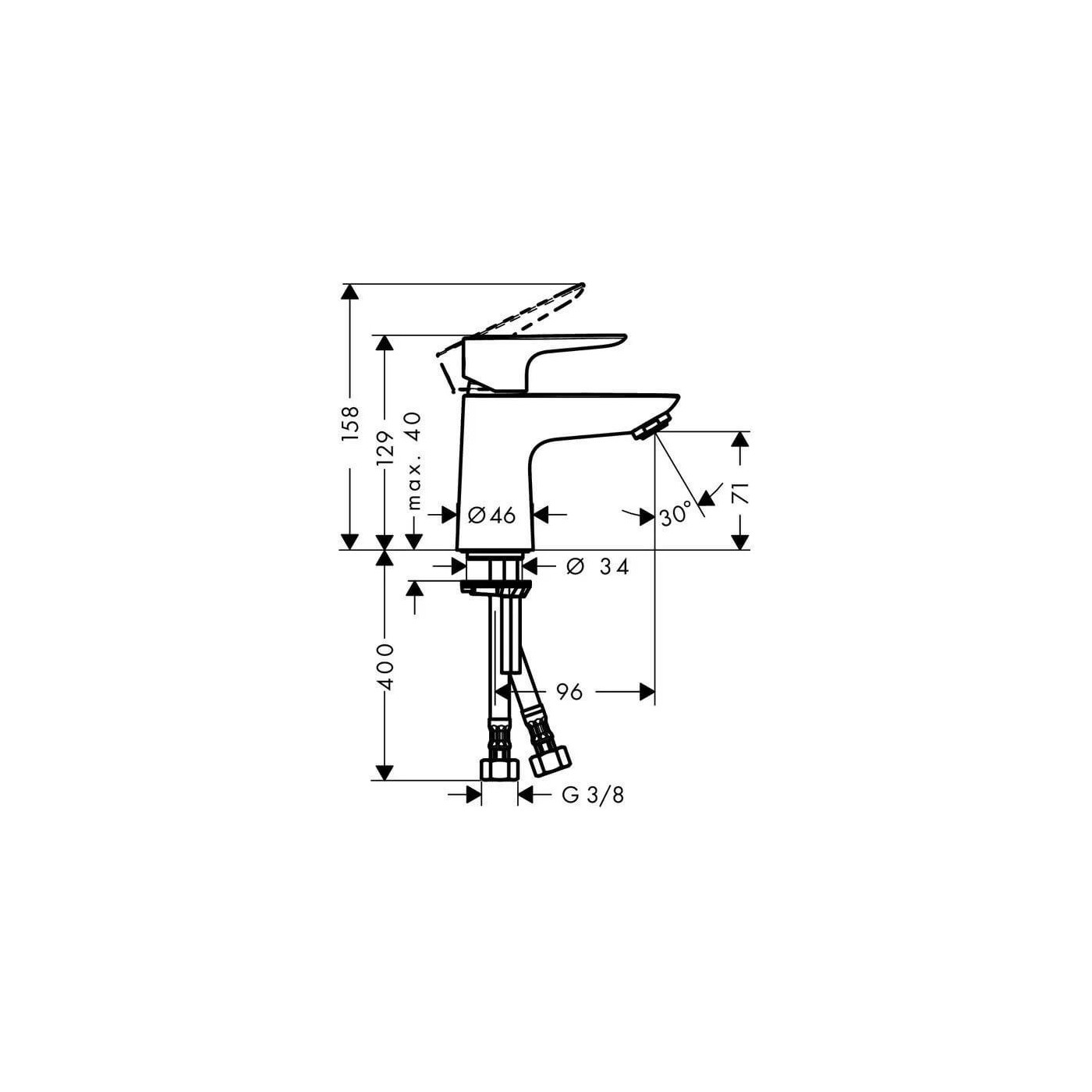 Bateria Umywalkowa Talis E80 Chrom 71701000 Hansgrohe Bateria Umywalkowa Talis E80 Chrom 71701000 Hansgrohe