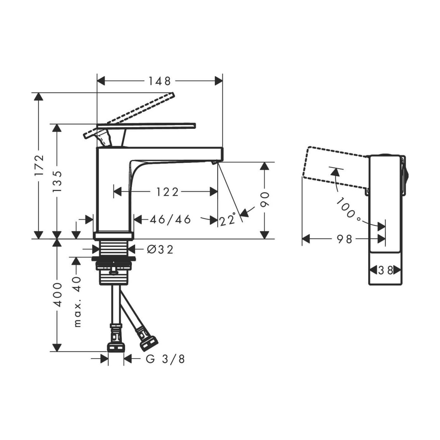Bateria Umywalkowa Tecturis E Coolstart Biały Mat 73001700 Hansgrohe Bateria Umywalkowa Tecturis E Coolstart Biały Mat 73001700 Hansgrohe