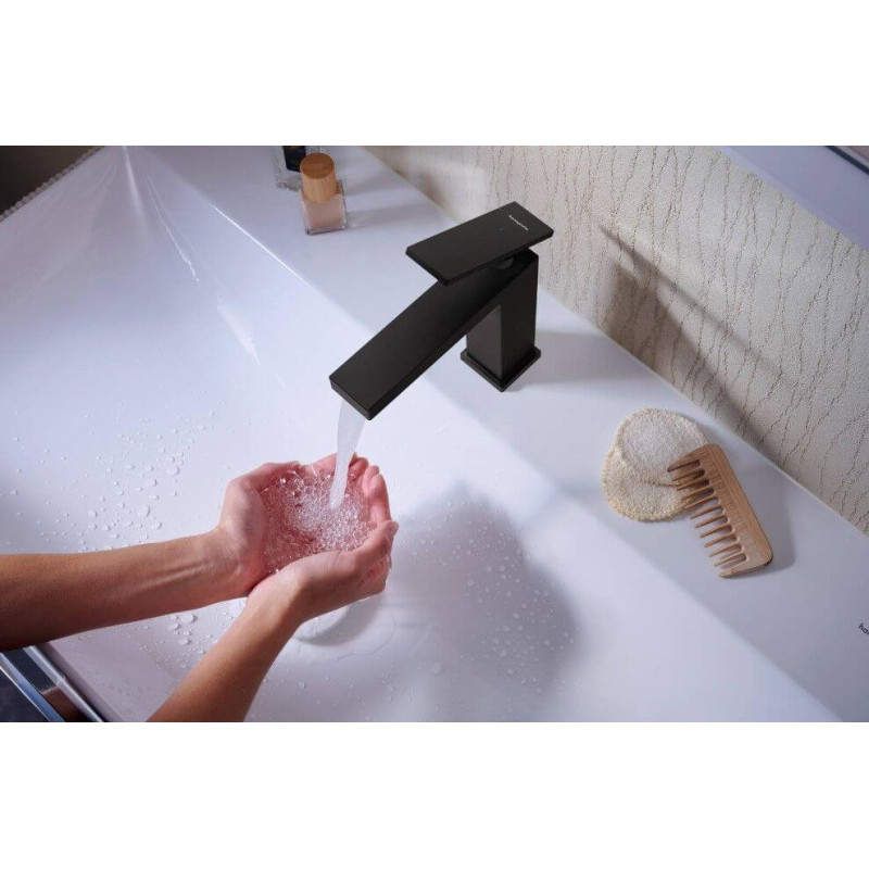 Bateria Umywalkowa Tecturis E Coolstart Czarny Mat 73012670 Hansgrohe Bateria Umywalkowa Tecturis E Coolstart Czarny Mat 73012670 Hansgrohe