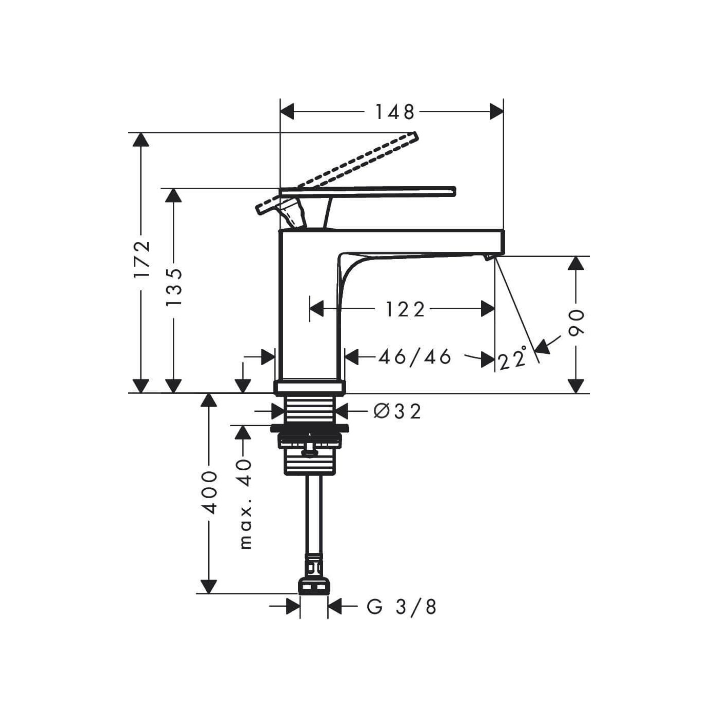 Bateria Umywalkowa Tecturis E Czarny Mat 73013670 Hansgrohe Bateria Umywalkowa Tecturis E Czarny Mat 73013670 Hansgrohe