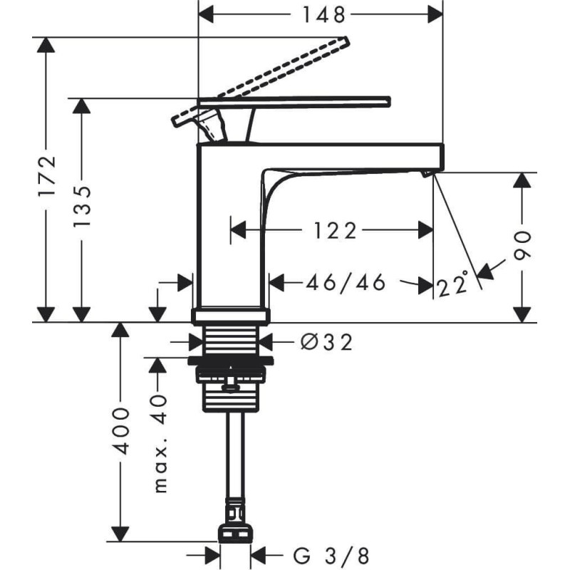 Bateria Umywalkowa Tecturis E Biały Mat 73013700 Hansgrohe Bateria Umywalkowa Tecturis E Biały Mat 73013700 Hansgrohe