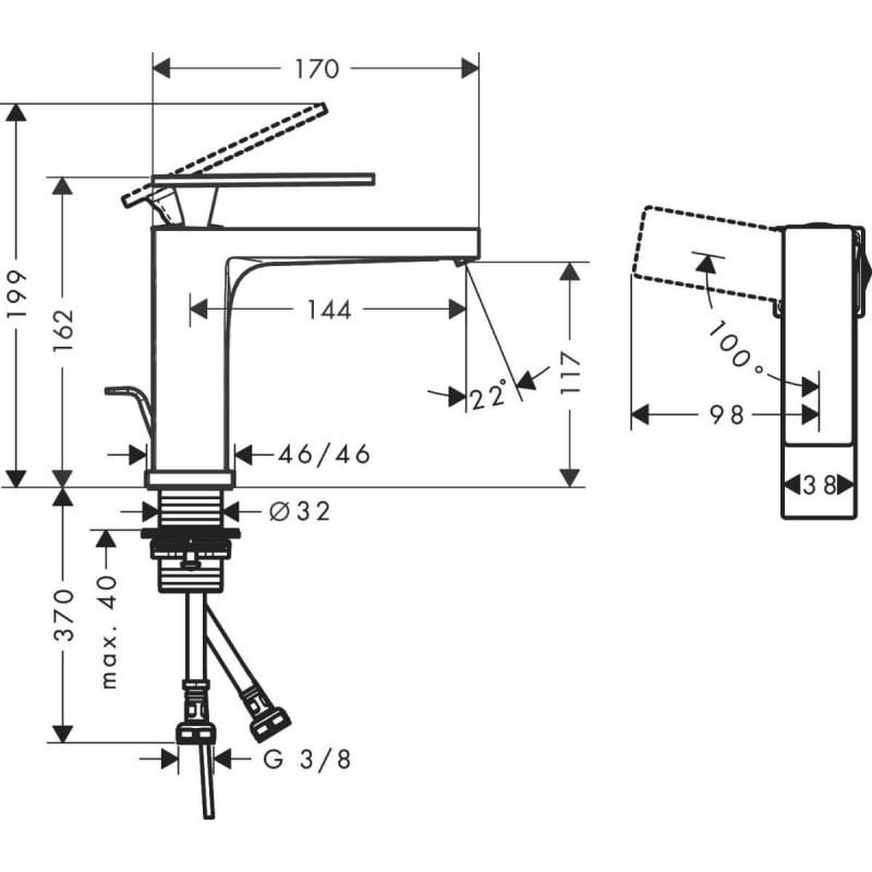 Bateria Umywalkowa Tecturis E Coolstart Biały Mat 73014700 Hansgrohe Bateria Umywalkowa Tecturis E Coolstart Biały Mat 73014700 Hansgrohe