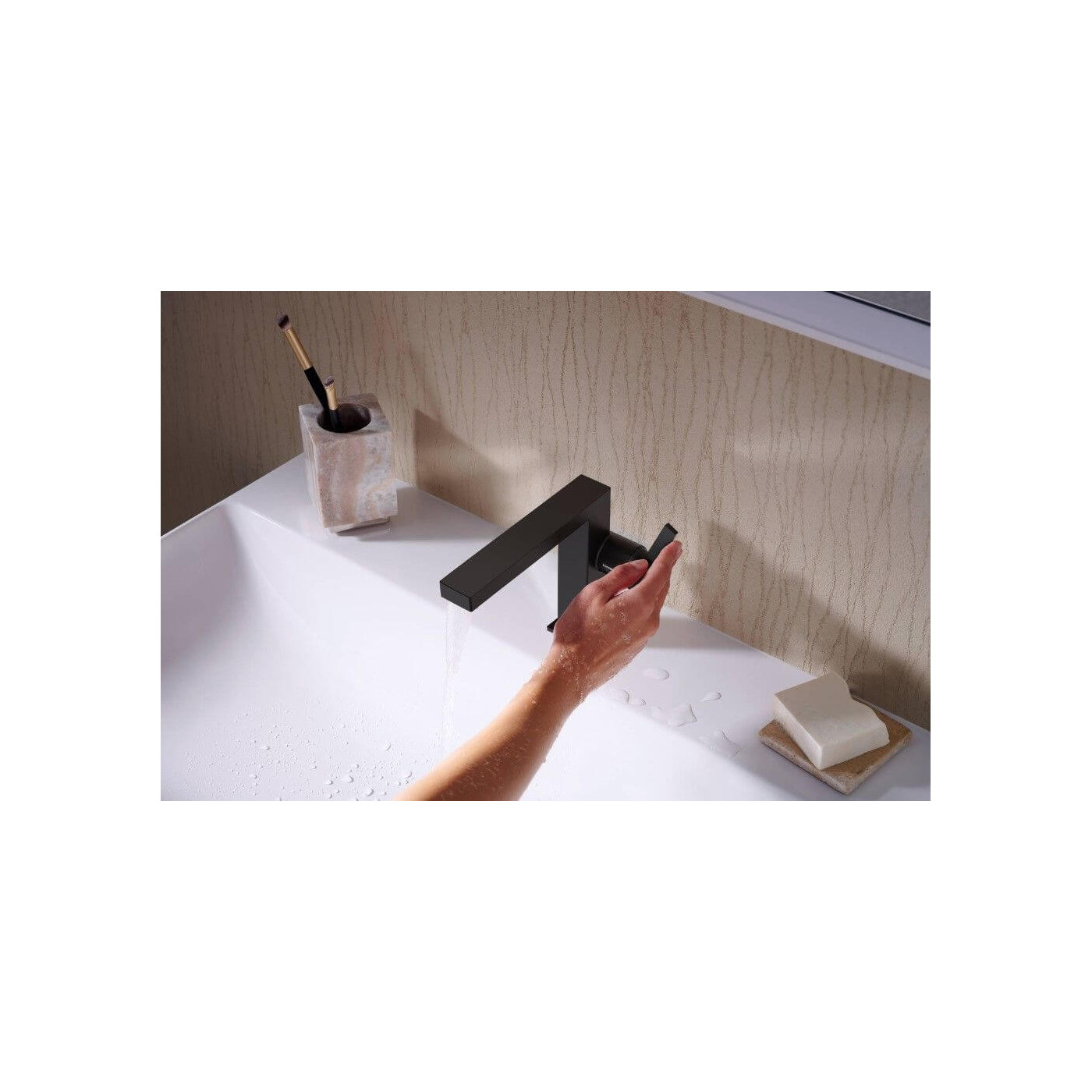 Bateria Umywalkowa Tecturis E Coolstart Czarny Mat 73021670 Hansgrohe Bateria Umywalkowa Tecturis E Coolstart Czarny Mat 73021670 Hansgrohe
