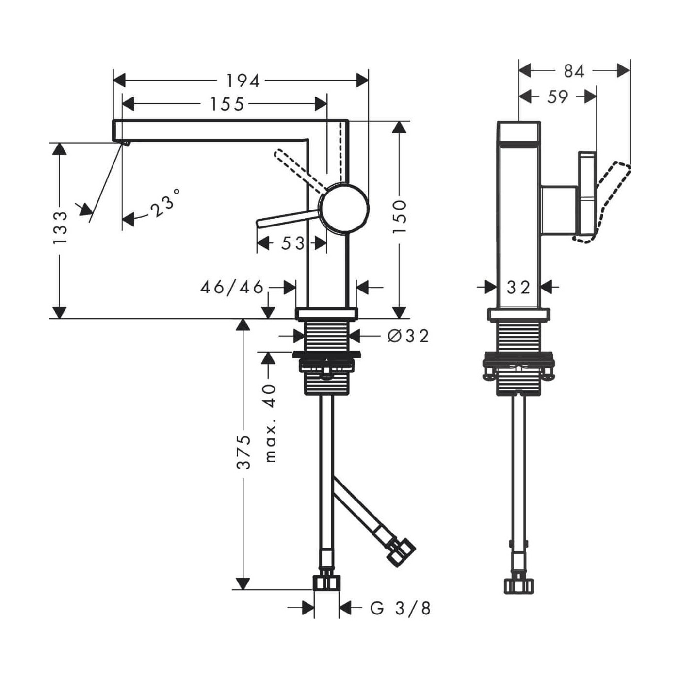 Bateria Umywalkowa Tecturis E Coolstart Czarny Mat 73021670 Hansgrohe Bateria Umywalkowa Tecturis E Coolstart Czarny Mat 73021670 Hansgrohe