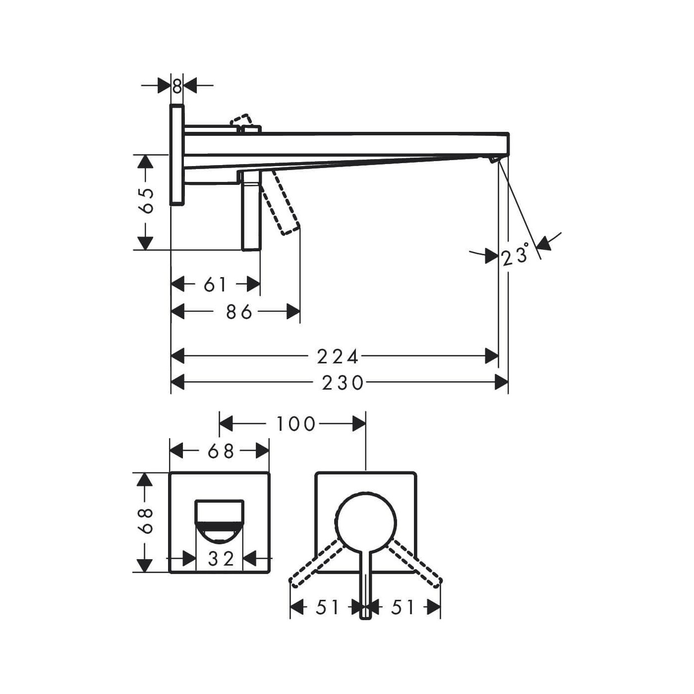 Bateria Umywalkowa Tecturis E Chrom 73051000 Hansgrohe Bateria Umywalkowa Tecturis E Chrom 73051000 Hansgrohe