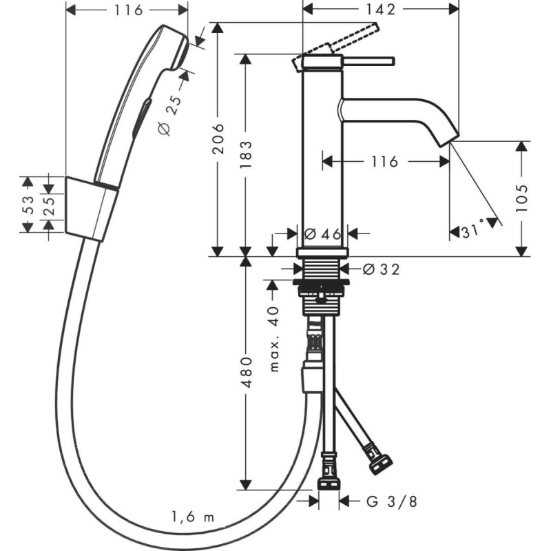 Bateria Umywalkowa Tecturis S Coolstart Chrom 73301000 Hansgrohe Bateria Umywalkowa Tecturis S Coolstart Chrom 73301000 Hansgrohe