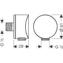 Przyłącze Węża Z Zaworem Zwrotnym Fixfit S Brąz Szczotkowany 26453140 Hansgrohe Przyłącze Węża Z Zaworem Zwrotnym Fixfit S Brąz Szczotkowany 26453140 Hansgrohe