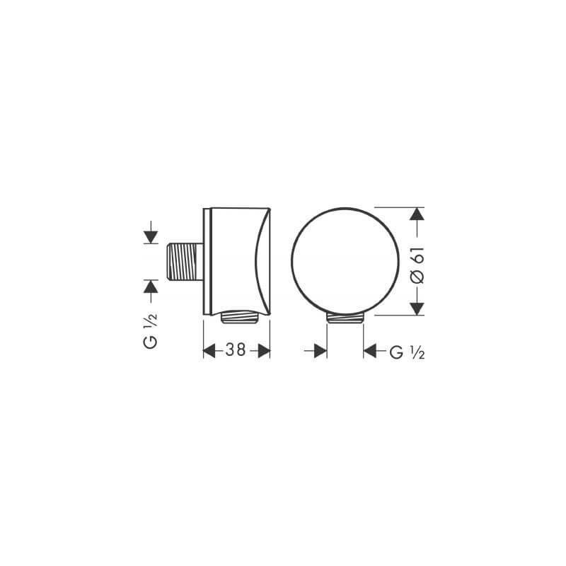 Przyłącze Węża Z Zaworem Zwrotnym Fixfit S Brąz Szczotkowany 26453140 Hansgrohe Przyłącze Węża Z Zaworem Zwrotnym Fixfit S Brąz Szczotkowany 26453140 Hansgrohe