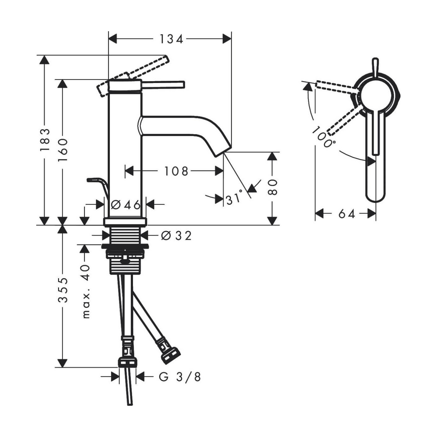 Bateria Umywalkowa Tecturis S Coolstart Biały Mat 73302700 Hansgrohe Bateria Umywalkowa Tecturis S Coolstart Biały Mat 73302700 Hansgrohe