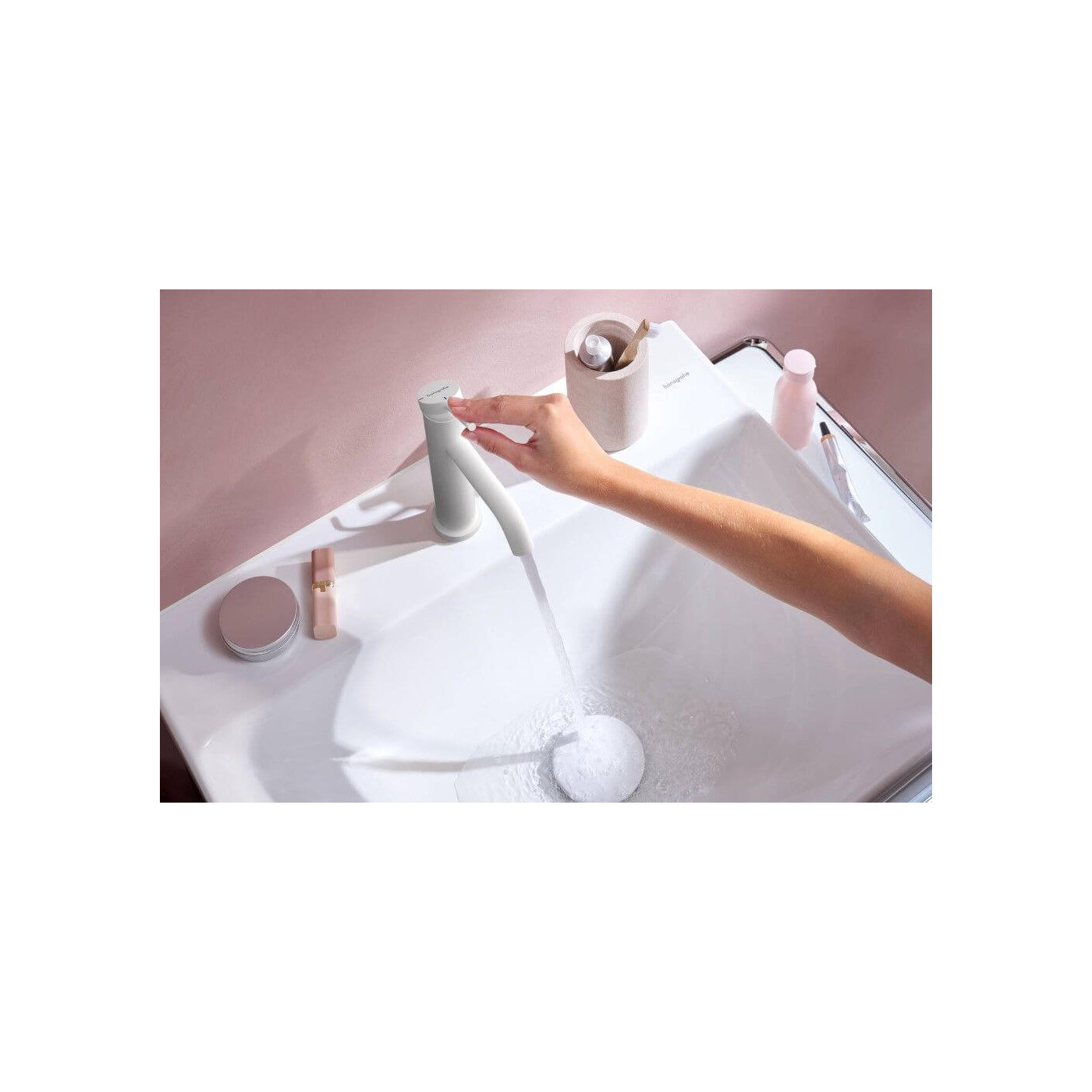 Bateria Umywalkowa Tecturis S Coolstart Biały Mat 73312700 Hansgrohe Bateria Umywalkowa Tecturis S Coolstart Biały Mat 73312700 Hansgrohe