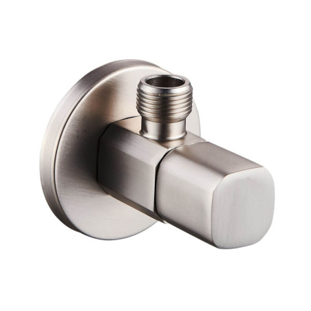 Zawór Kątowy Z Mosiądzu Nikiel Szczotkowany 1/2x3/8 Emporia