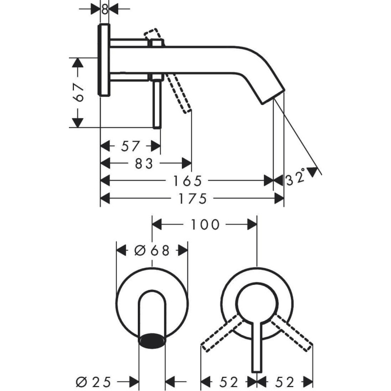 Bateria Umywalkowa Tecturis S Brąz Szczotkowany 73350140 Hansgrohe Bateria Umywalkowa Tecturis S Brąz Szczotkowany 73350140 Hansgrohe